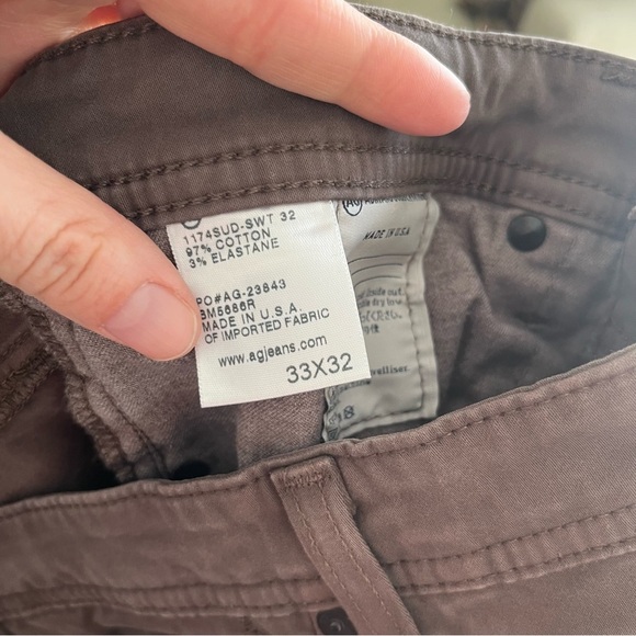 Adriano Goldschmeid Pants Men's 33x32 The Graduate Tailored Leg Brown - Picture 7 of 7